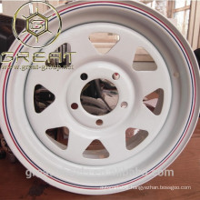 White painted Steel Rim of Trailer Wheel 13X5.5